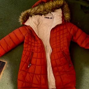 Bebe faux fur puffer